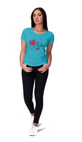 Women's Valentine Tshirt - Front Detail - Inspiring Love Message Print